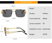 Surendra 10 - Luxury Square Sunglasses Man Woman Brand Designer Vintage Rimless Sun Glasses Male Female Fashion Retro Mirror Oculos De Sol Wicked Tender