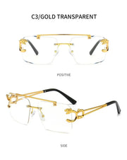 Surendra 10 - Luxury Square Sunglasses Man Woman Brand Designer Vintage Rimless Sun Glasses Male Female Fashion Retro Mirror Oculos De Sol Wicked Tender