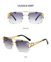 Surendra 10 - Luxury Square Sunglasses Man Woman Brand Designer Vintage Rimless Sun Glasses Male Female Fashion Retro Mirror Oculos De Sol Wicked Tender