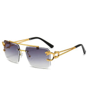 Surendra 10 - Luxury Square Sunglasses Man Woman Brand Designer Vintage Rimless Sun Glasses Male Female Fashion Retro Mirror Oculos De Sol Wicked Tender
