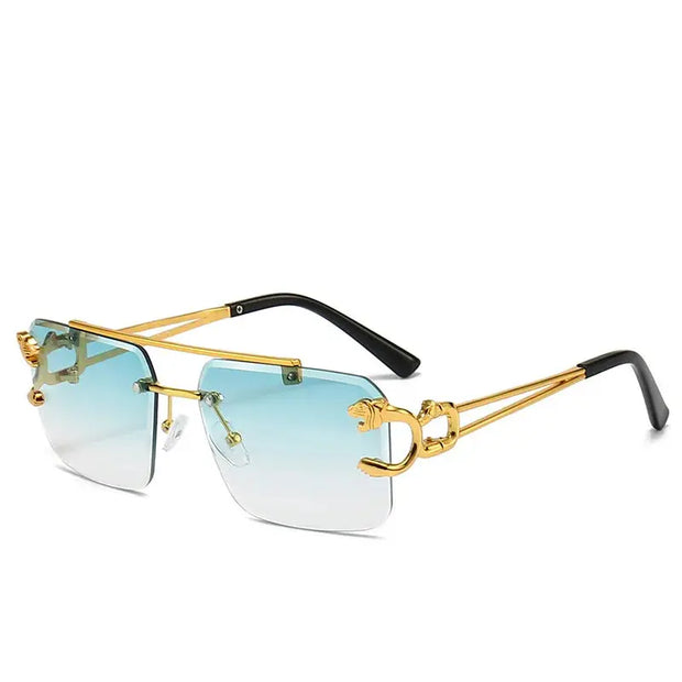Surendra 10 - Luxury Square Sunglasses Man Woman Brand Designer Vintage Rimless Sun Glasses Male Female Fashion Retro Mirror Oculos De Sol Wicked Tender