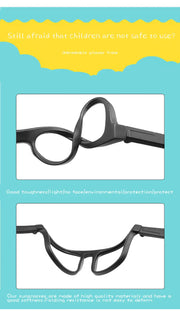Surendra 12 - 2023 Kids Sunglasses UV400 Protection Vintage Brand Polarized Children Sun Glasses Girls Boys Multi Color Eyeglasses Eyewear Wicked Tender