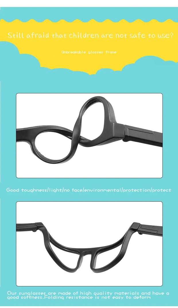 Surendra 12 - 2023 Kids Sunglasses UV400 Protection Vintage Brand Polarized Children Sun Glasses Girls Boys Multi Color Eyeglasses Eyewear Wicked Tender