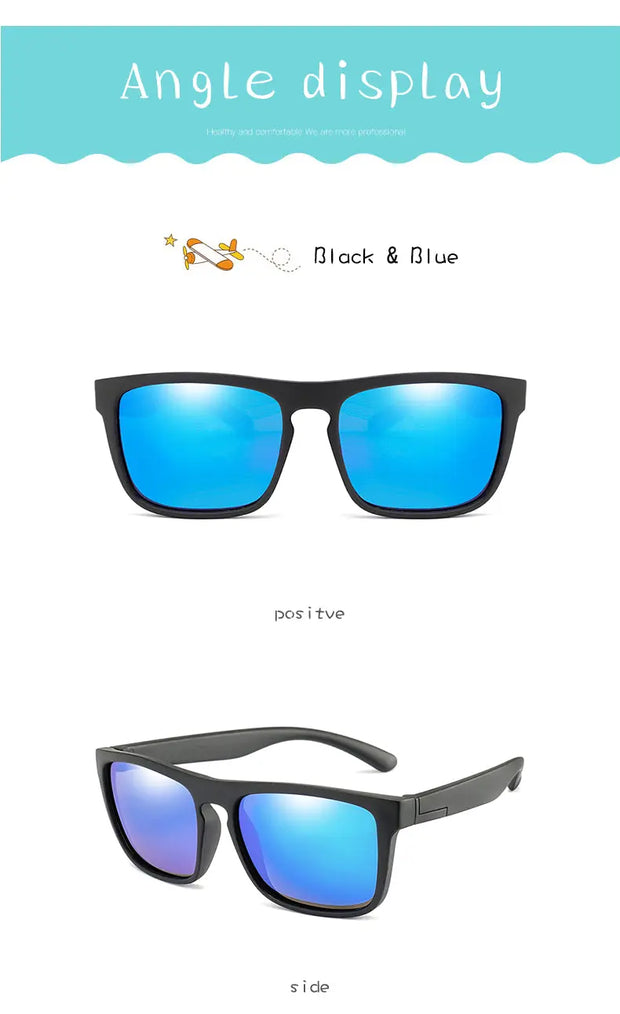 Surendra 12 - 2023 Kids Sunglasses UV400 Protection Vintage Brand Polarized Children Sun Glasses Girls Boys Multi Color Eyeglasses Eyewear Wicked Tender