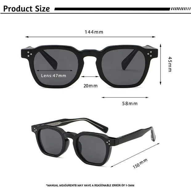 Surendra 18 - CATERSIDE Retro Punk Men Sunglasses Small Frame Square Personalized Design Sun Glasses Women Travel Party Business Festival Gift Wicked Tender