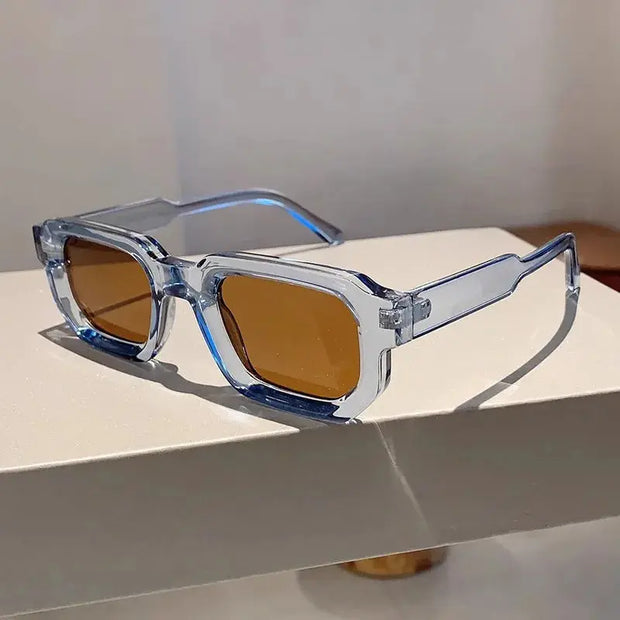 Surendra 24 - Vintage Rectangle Frame Sunglasses Men Fashion Retro Sun Glasses Luxury Brand Design UV400 Shades Eyewear Women Goggles Wicked Tender