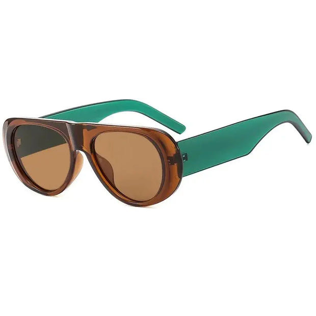 Surendra 38 - Retro Big Frame Punk Sunglasses Women Fashion New Oversized Sunglasses Gradient Color Vintage Round Glasses Goggles Wicked Tender