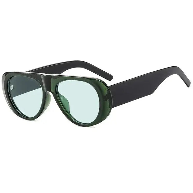 Surendra 38 - Retro Big Frame Punk Sunglasses Women Fashion New Oversized Sunglasses Gradient Color Vintage Round Glasses Goggles Wicked Tender