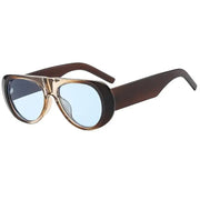 Surendra 38 - Retro Big Frame Punk Sunglasses Women Fashion New Oversized Sunglasses Gradient Color Vintage Round Glasses Goggles Wicked Tender
