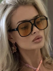 Surendra 39 - Ins Style Vintage Square Punk Sunglasses Women Retro Brand Oversized Frame Sun Glasses Female Black Yellow Glasses Oculos De Sol Wicked Tender