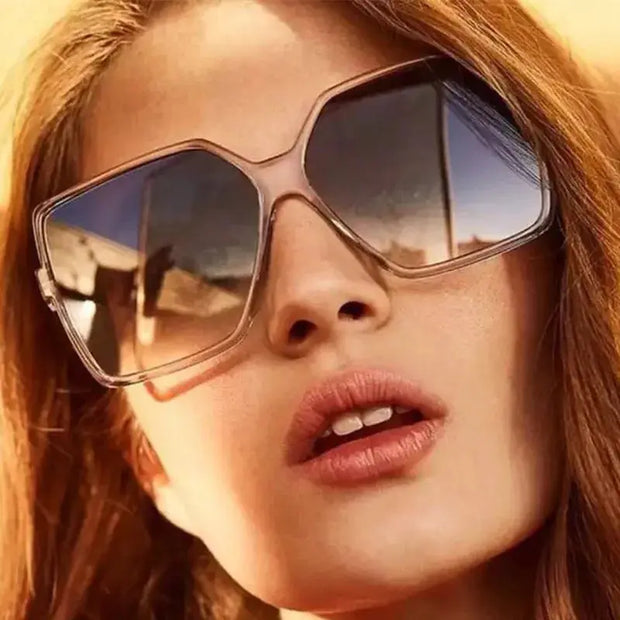 Surendra 42 - New Vintage Sunglasses Women Men Square Big Frame Sun Glasses Female Brand Designer Retro Shades Fashion Oculos De Sol ﻿for Male Wicked Tender