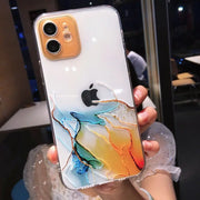 Watercolor Painted Marble iPhone Case - Clear Colorful Phone Case Abstract Art Phone Case for iPhone 11, 12, 13, 14, Pro, Pro Max, Mini, Plus, SE Wicked Tender