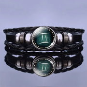 Emerald Green Bracelet Zodiac Sign Emerald Green Bracelet - Personalized Leather Bracelets Wicked Tender