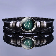 Emerald Green Bracelet Zodiac Sign Emerald Green Bracelet - Personalized Leather Bracelets Wicked Tender