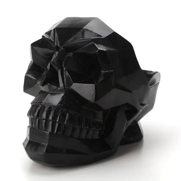 3D Geometric Skull Statue Storage Box - Pink, Black, or White Wicked Tender