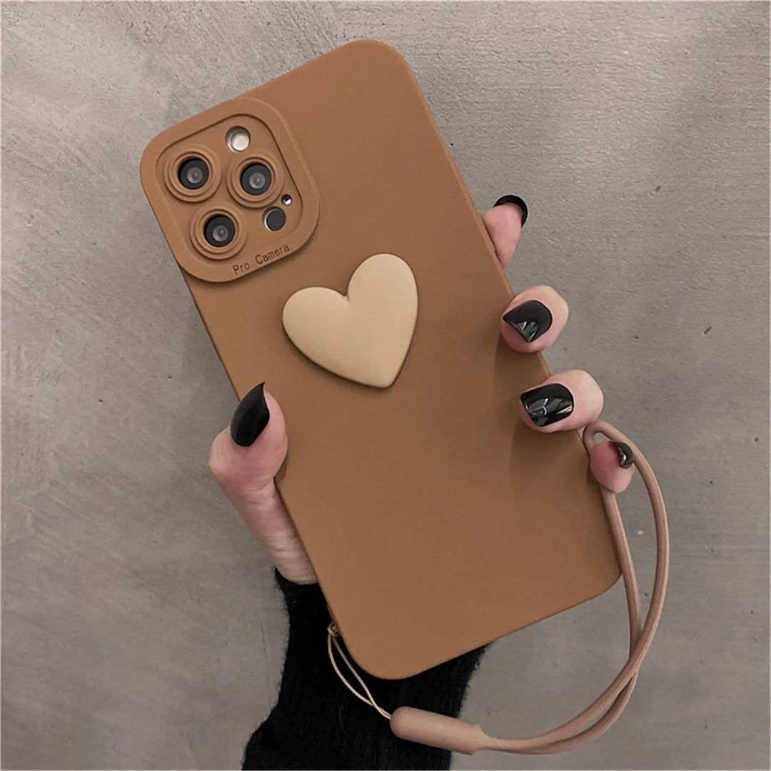 3D Heart Black Aesthetic Phone Case 3D Heart Black Aesthetic Phone Case