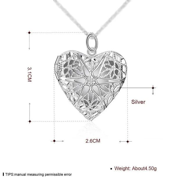 Personalized Heart Photo Necklace Amara - Personalized Heart Photo Necklace - Sterling Silver Locket Necklace Wicked Tender