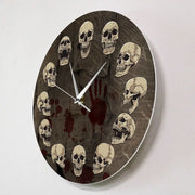 Anatomical Human Skull Face Clock - Silent Non-ticking Hanging Wall Clock Art Home Decoration Wicked Tender