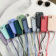 Red Phone Case with Strap Blue, Green, Red Phone Case with Strap - Silicone Case Crossbody Lanyard for iPhone 6, 7, 8, X, XS, 11, 12, SE, 13, Pro, Pro Max, Mini Wicked Tender