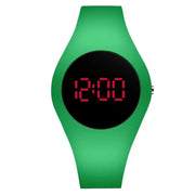 Casual Round Silicone Jelly Digital Watch  - Simple Round Electronic Touchscreen Smart Watch in Turquoise, Green, White, Orange, Rose, Black Wicked Tender