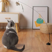 Toy Bird For Cats Cat Fisher with Feathers - Interactive Play Stick with Toy Bird For Cats Wicked Tender