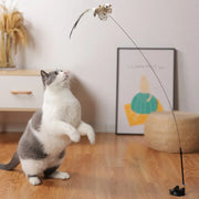 Toy Bird For Cats Cat Fisher with Feathers - Interactive Play Stick with Toy Bird For Cats Wicked Tender