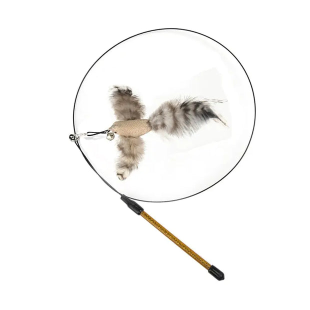 Toy Bird For Cats Cat Fisher with Feathers - Interactive Play Stick with Toy Bird For Cats Wicked Tender