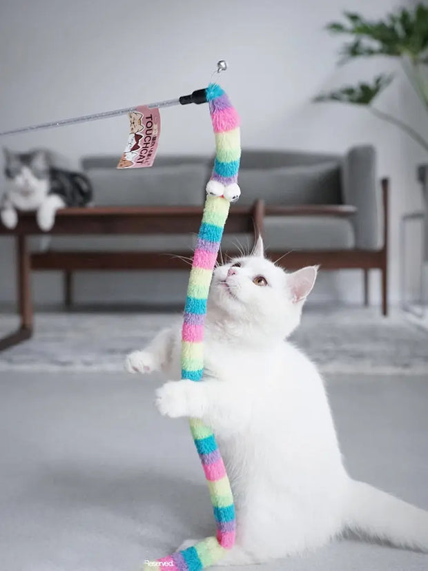 Snake Toys For Cats Cat Teaser Snake Toys For Cats - Fishing Pole Toys With Big Eyes for Cats Wicked Tender