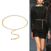 Chic Punk Chain Waist Belt - Gold or Silver Paperclip Chain Link Belt with Toggle Clasp Wicked Tender