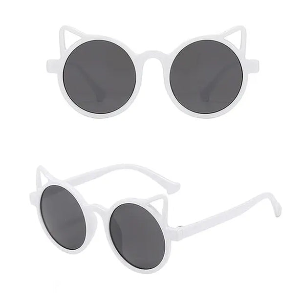 Cat Ear Sunglasses Cutiepie - Cat Ear Sunglasses Small Round Sunglasses with Animal Ears Cat Eye White Sunglasses with Cat Ears Wicked Tender