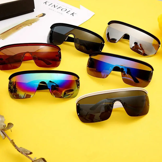 Futuristic Visor Sunglasses Cyber Sunglasses - Futuristic Visor Sunglasses Curvy Sunglasses Oversized Mirror Sunglasses Wicked Tender