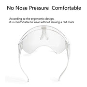Cyber Sphere - Womens Large Rounded Face Shield Visor, Full Coverage Fashionable Clear Transparent Anti-Spray Face Protection Wicked Tender