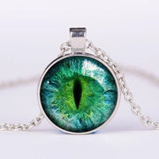 Dark Evil Dragon Eye Necklace - Medieval Gothic Pendant Wicked Tender