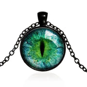 Dark Evil Dragon Eye Necklace - Medieval Gothic Pendant Wicked Tender