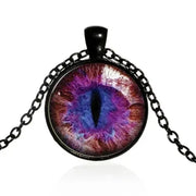 Dark Evil Dragon Eye Necklace - Medieval Gothic Pendant Wicked Tender