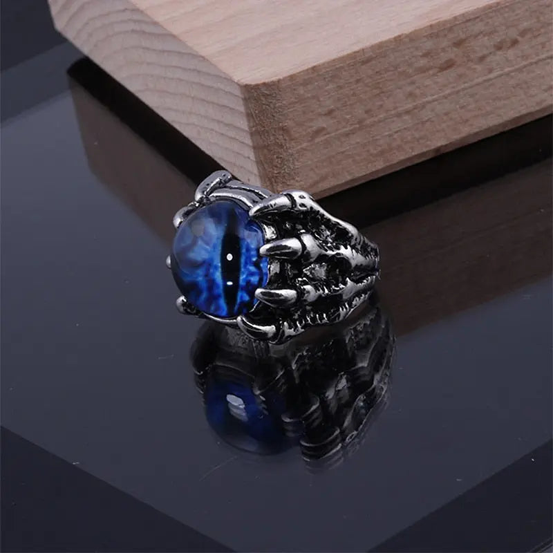Steel Dragon Jewelers Designer Eye Ring | Handcrafted Glass Animal/Fantasy Eye, Hypoallergenic Surgical Steel, Made To Order