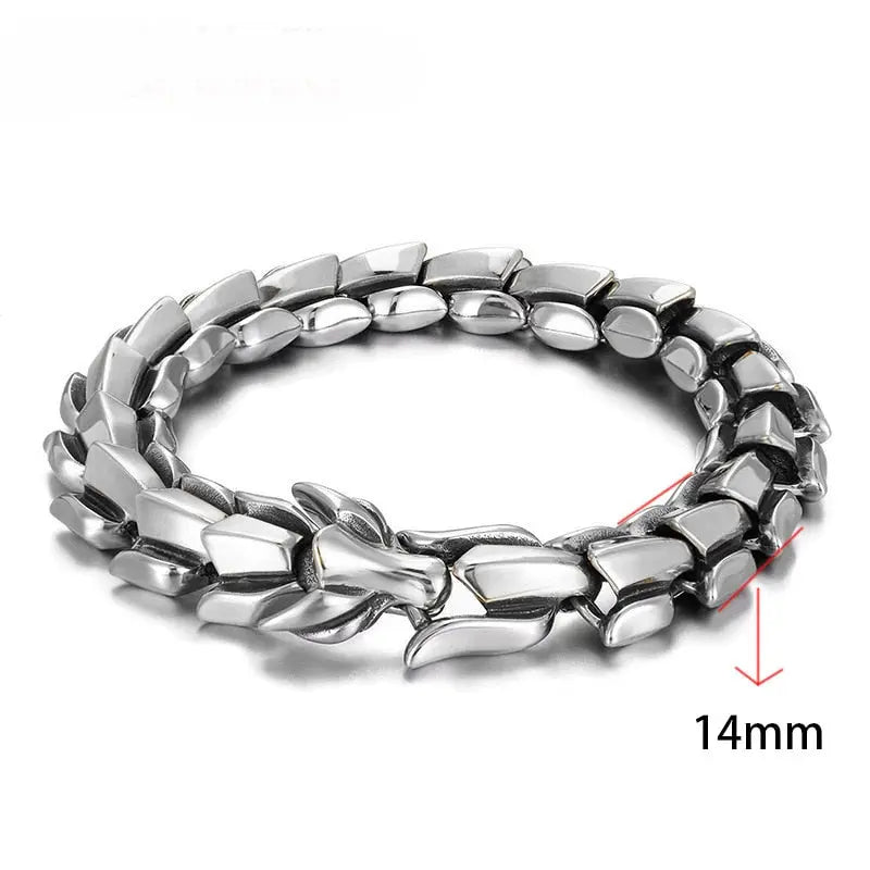 Ouroboros Bracelet Brushed Silver Scalemaille Anodized Aluminum Stainless Steel Hypoallergenic Dragonscale Mermaid Scales buying Large Clasp