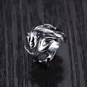 adjustable dragon ring Draconic Embrace Adjustable Dragon Ring - Large Silver Plated Gothic Ring Wicked Tender
