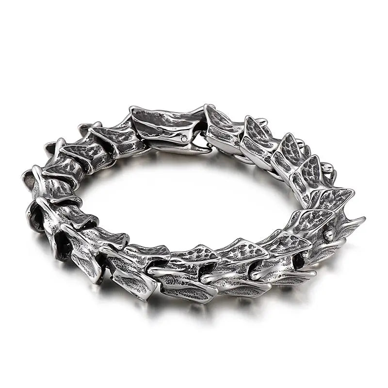 Draconic Spine Dragon Bracelet - Large Heavy Stainless Steel
