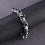 dragon bracelet Draconic Spine Dragon Bracelet - Large Heavy Stainless Steel Bracelet Wicked Tender