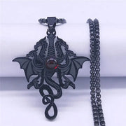 Dragon Gold Necklace Dragon Blood Brood Dragon Pendant Necklace - Dragon Gold Necklace Wicked Tender