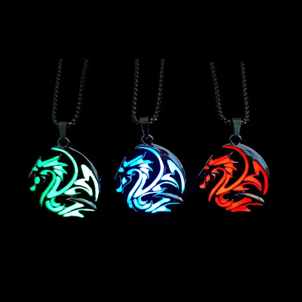 Glow in the hot sale dark dragon necklace