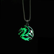 Glow In The Dark Dragon Necklace Dragon Crest Glow In The Dark Dragon Necklace for Women and Men Wicked Tender