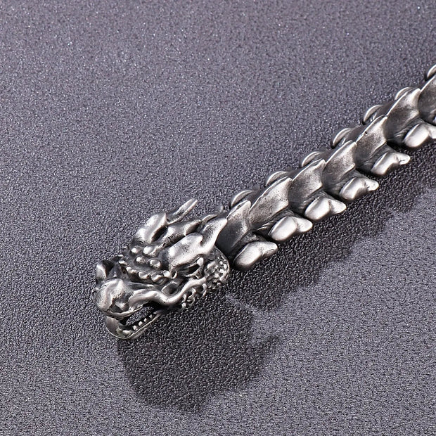 dragon bracelet Dragon Skeleton Dragon Bracelet - Stainless Steel Skull and Bone Viking Bracelet For Men Wicked Tender