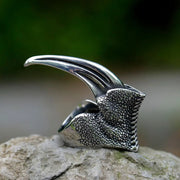 Emperor's Talon - Dragon Claw Ring, Stainless Steel Dragon Ring, Big Silver Rings, Gothic Stainless Steel Rings, Metal Dragon Art