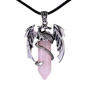 Dragon Gemstone Necklace Dragon Wing Pendant - Dragon Gemstone Necklace Wicked Tender