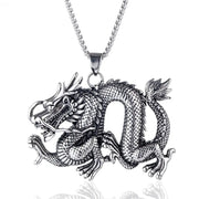 Chinese Dragon Necklace Dragon’s Glory - Huge Chinese Dragon Pendant Necklace Wicked Tender