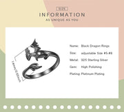 Sterling Silver Dragon Ring Dragon’s Grasp - 925 Sterling Silver Dragon Ring Wicked Tender