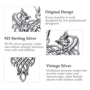 sterling silver dragon necklace Dragon’s Weave - 925 Sterling Silver Dragon Necklace Wicked Tender