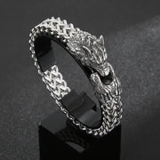 Viking Bracelet for Men Fenrir’s Culture - Stainless Steel Viking Bracelet for Men Wicked Tender